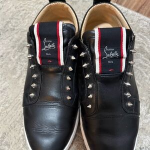 Christian Louboutin Black Studded Sneakers